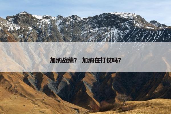 加纳战绩？ 加纳在打仗吗？