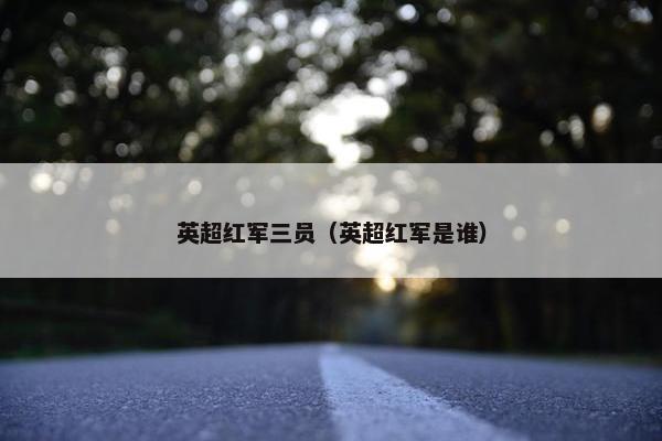 英超红军三员（英超红军是谁）