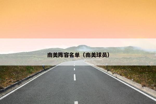 南美阵容名单（南美球员）