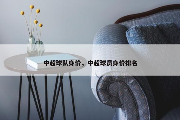 中超球队身价，中超球员身价排名