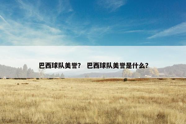 巴西球队美誉？ 巴西球队美誉是什么？