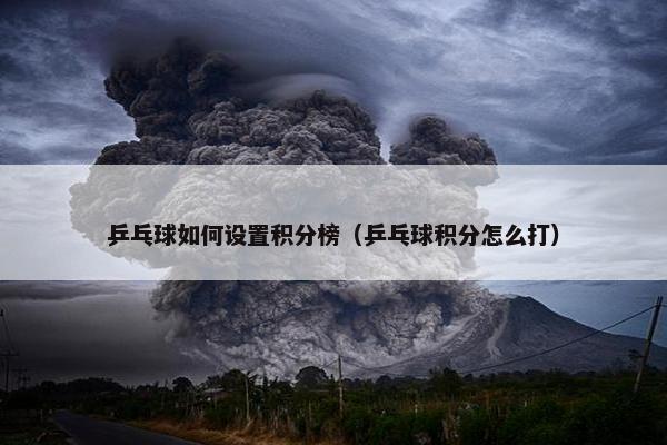 乒乓球如何设置积分榜（乒乓球积分怎么打）