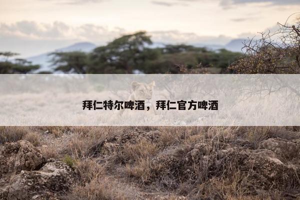 拜仁特尔啤酒，拜仁官方啤酒