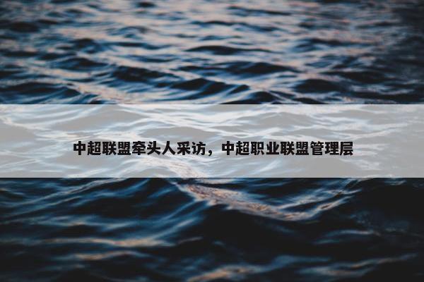 中超联盟牵头人采访，中超职业联盟管理层