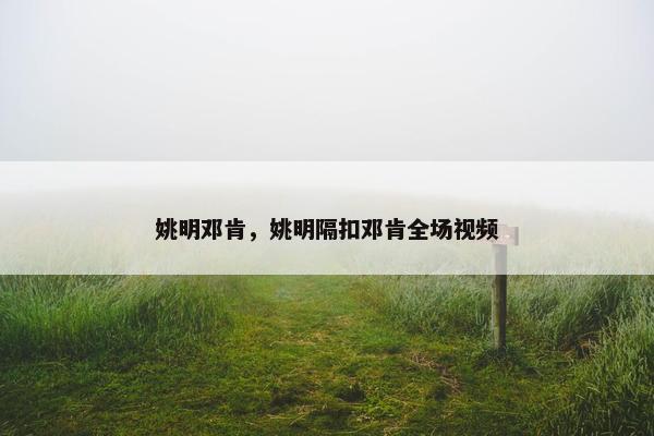 姚明邓肯，姚明隔扣邓肯全场视频