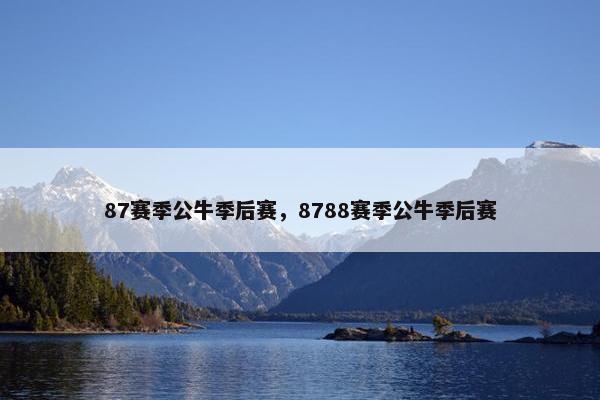 87赛季公牛季后赛，8788赛季公牛季后赛