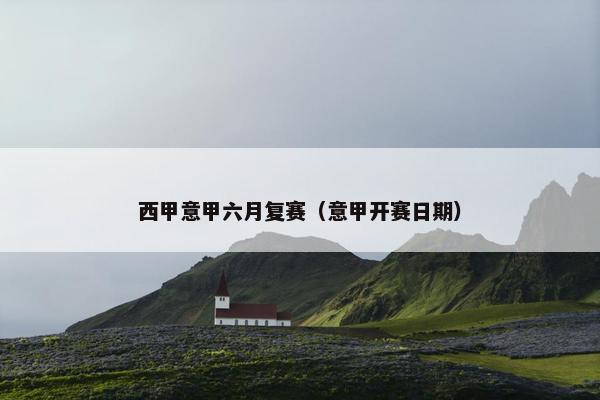 西甲意甲六月复赛（意甲开赛日期）