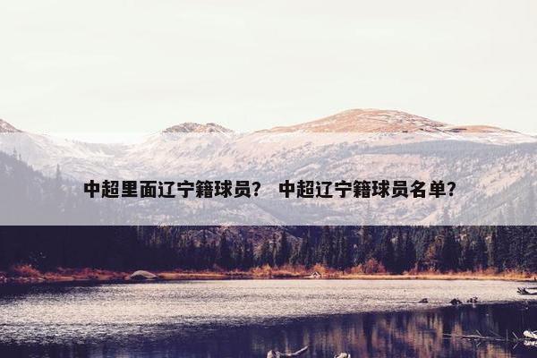 中超里面辽宁籍球员？ 中超辽宁籍球员名单？