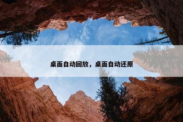 桌面自动回放，桌面自动还原