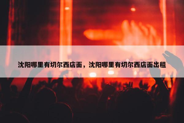 沈阳哪里有切尔西店面，沈阳哪里有切尔西店面出租