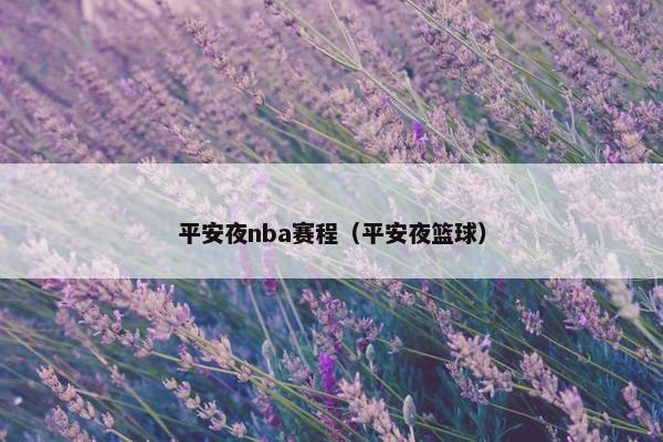 平安夜nba赛程（平安夜篮球）
