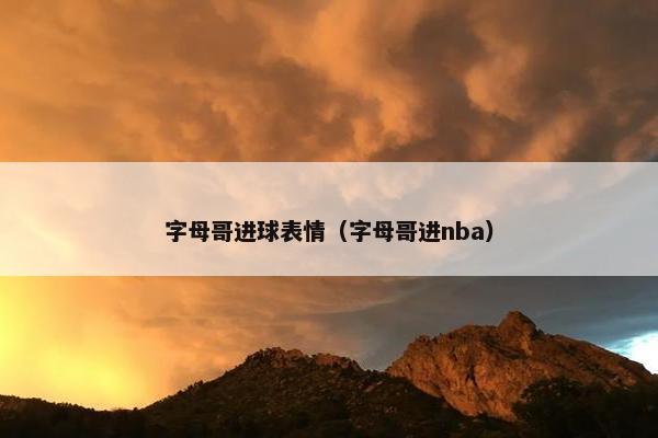 字母哥进球表情（字母哥进nba）
