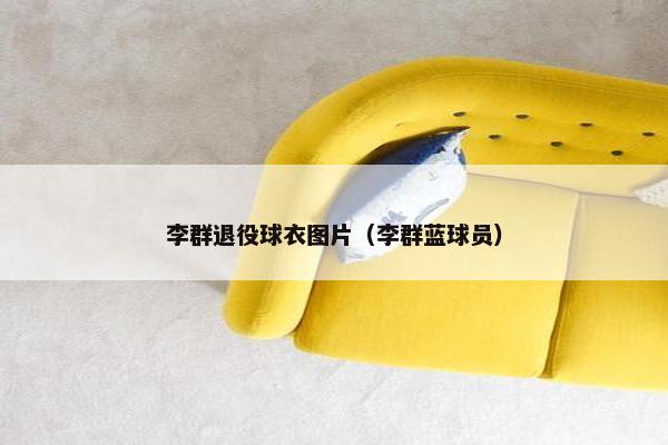 李群退役球衣图片（李群蓝球员）