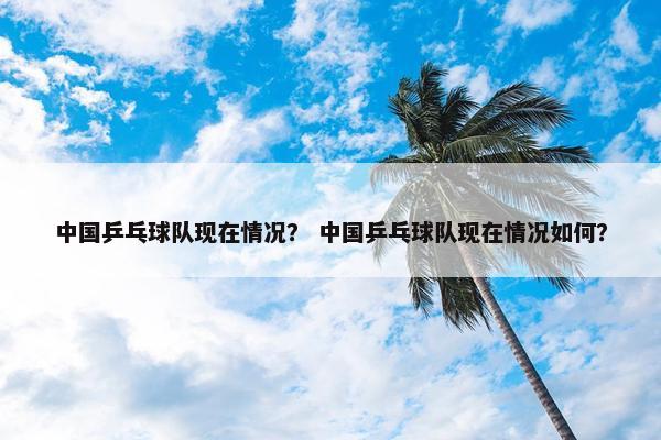 中国乒乓球队现在情况？ 中国乒乓球队现在情况如何？
