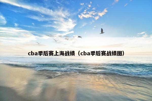 cba季后赛上海战绩（cba季后赛战绩图）