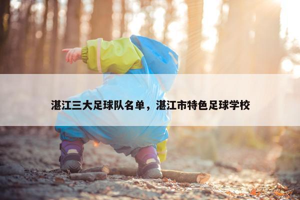 湛江三大足球队名单，湛江市特色足球学校