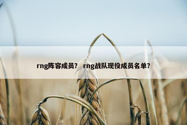 rng阵容成员？ rng战队现役成员名单？