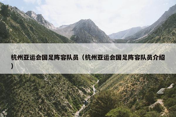 杭州亚运会国足阵容队员（杭州亚运会国足阵容队员介绍）