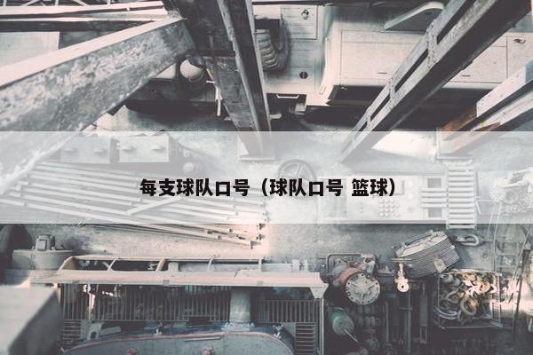 每支球队口号（球队口号 篮球）