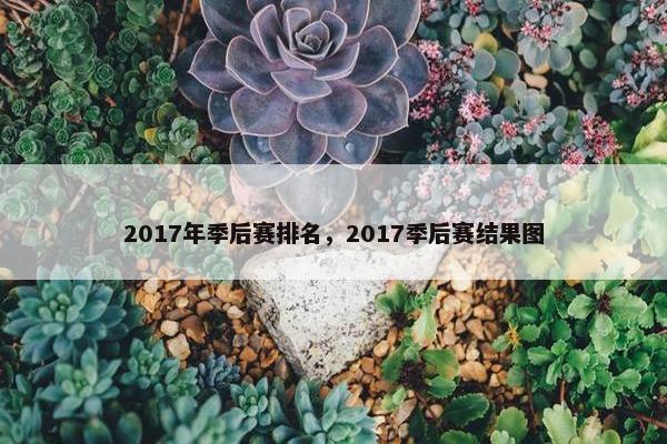 2017年季后赛排名，2017季后赛结果图