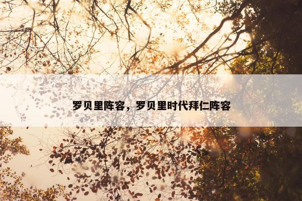 罗贝里阵容，罗贝里时代拜仁阵容