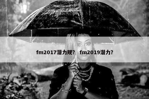 fm2017潜力规？ fm2019潜力？