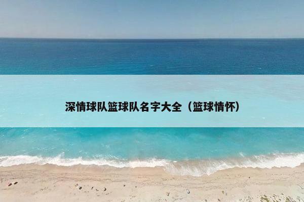 深情球队篮球队名字大全（篮球情怀）