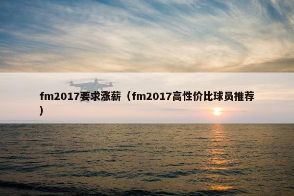 fm2017要求涨薪（fm2017高性价比球员推荐）