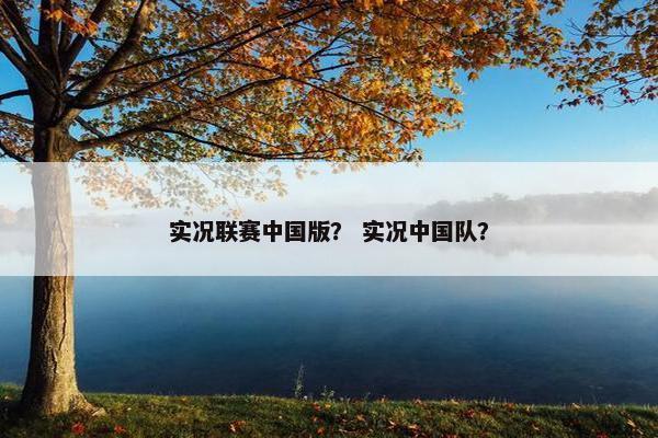 实况联赛中国版？ 实况中国队？