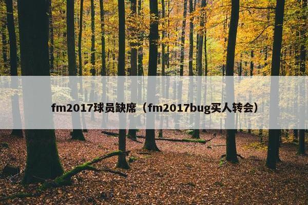 fm2017球员缺席（fm2017bug买人转会）