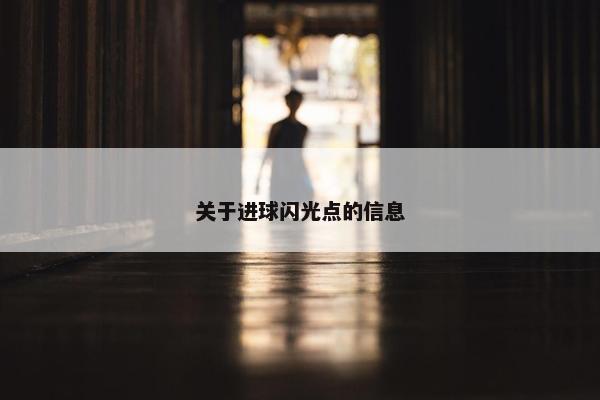 关于进球闪光点的信息
