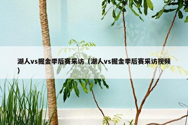湖人vs掘金季后赛采访（湖人vs掘金季后赛采访视频）