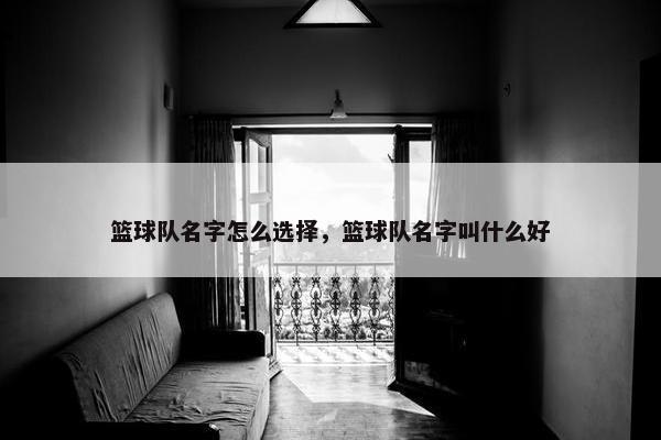 篮球队名字怎么选择，篮球队名字叫什么好