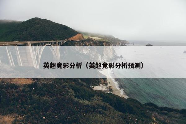 英超竞彩分析（英超竞彩分析预测）