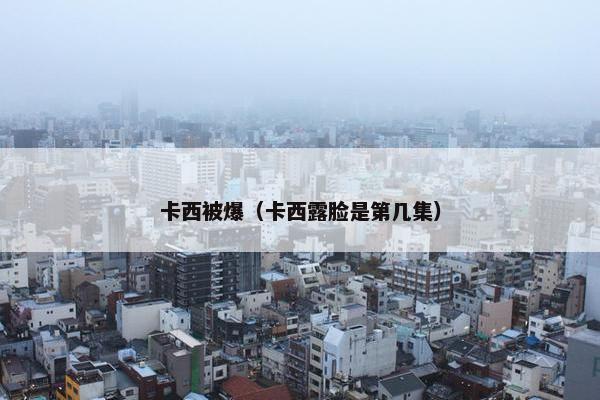 卡西被爆（卡西露脸是第几集）