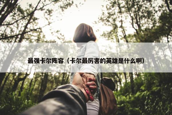 最强卡尔阵容（卡尔最厉害的英雄是什么啊）