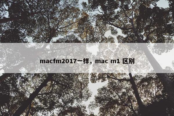 macfm2017一样，mac m1 区别