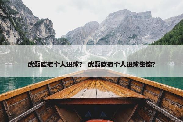 武磊欧冠个人进球？ 武磊欧冠个人进球集锦？