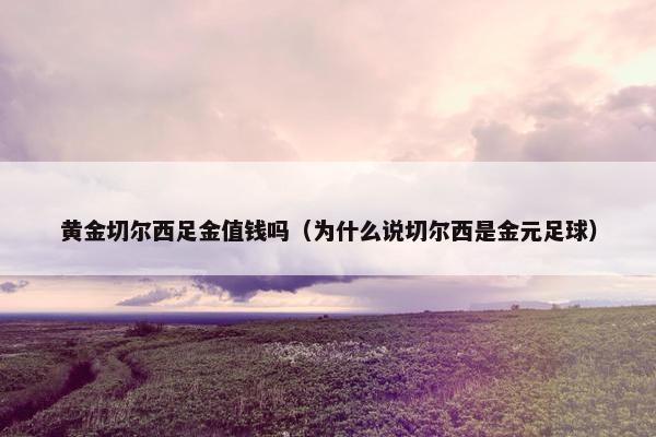 黄金切尔西足金值钱吗（为什么说切尔西是金元足球）