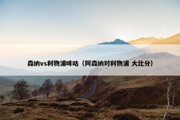 森纳vs利物浦咪咕（阿森纳对利物浦 大比分）