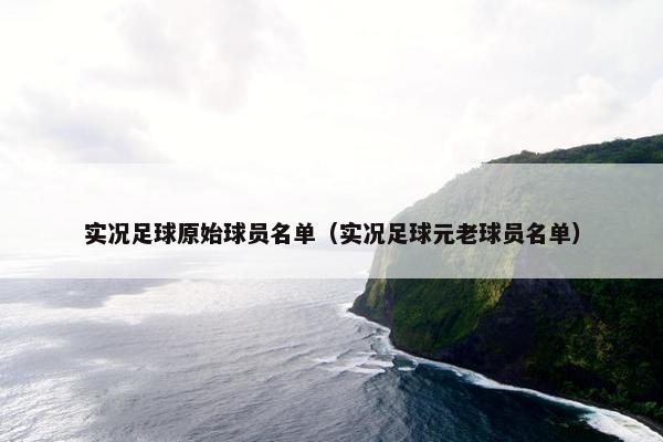 实况足球原始球员名单（实况足球元老球员名单）