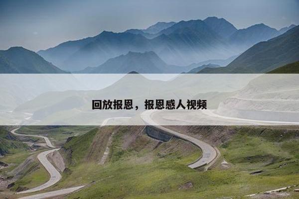 回放报恩，报恩感人视频