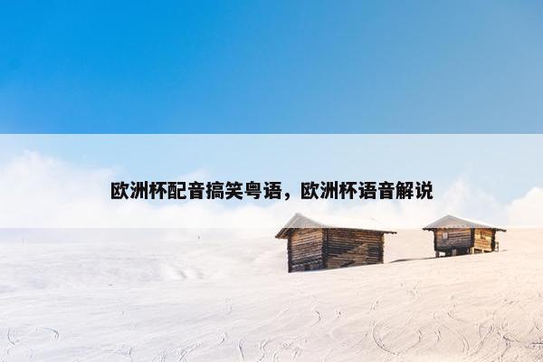 欧洲杯配音搞笑粤语，欧洲杯语音解说