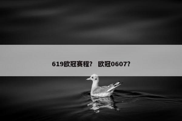 619欧冠赛程？ 欧冠0607？