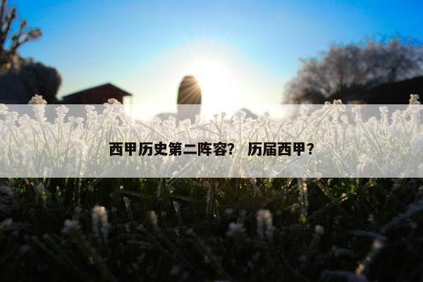 西甲历史第二阵容？ 历届西甲？
