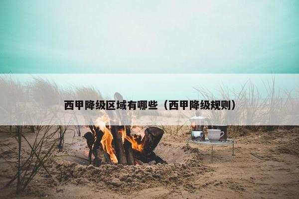 西甲降级区域有哪些（西甲降级规则）