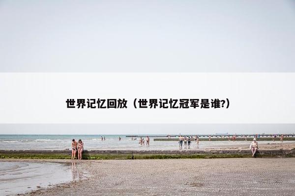 世界记忆回放（世界记忆冠军是谁?）