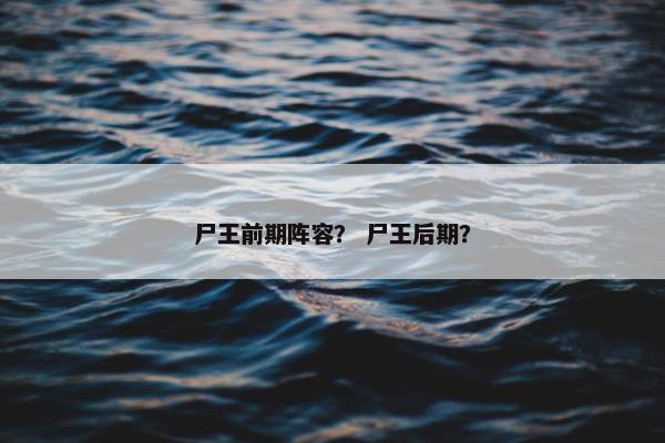 尸王前期阵容？ 尸王后期？