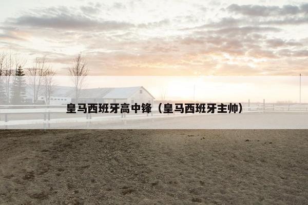 皇马西班牙高中锋（皇马西班牙主帅）
