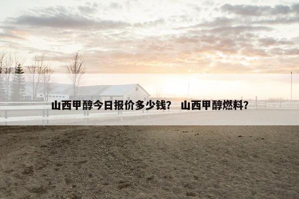 山西甲醇今日报价多少钱？ 山西甲醇燃料？